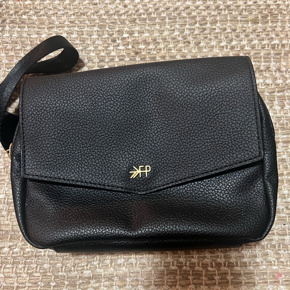 Black Leather Crossbody Bag